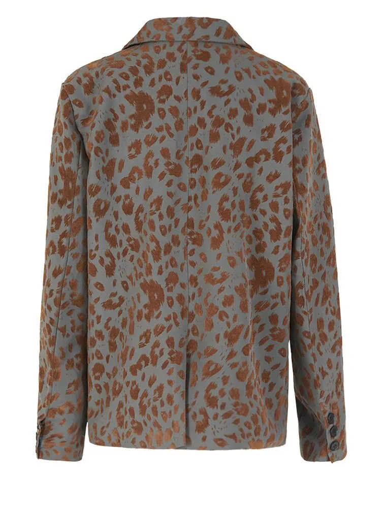 Pre Order:  Leopard Print Loose Blazer