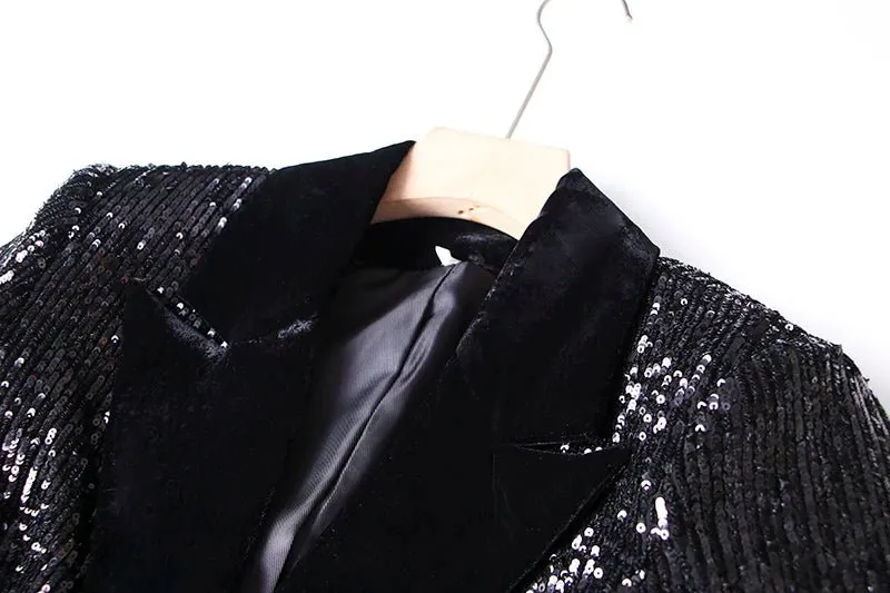 Pre Order:  Sequined Double-Breasted Blazer