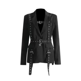 Pre Order:  Straps Wrapped Belted Blazer