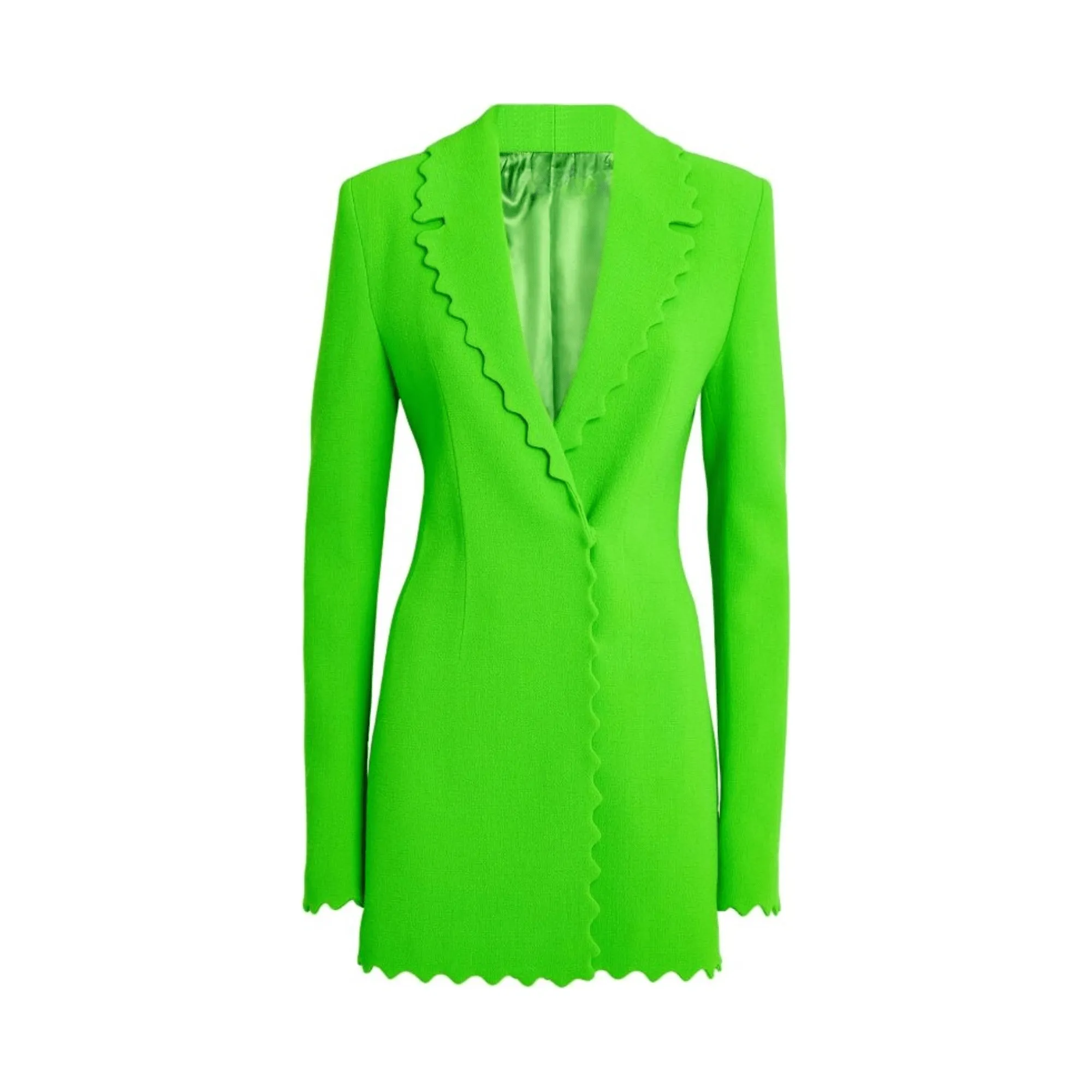 Pre Order:  Wavy Edges Notched Collar Blazer