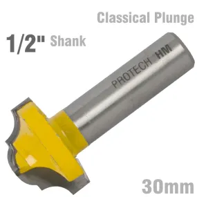 PRO-TECH CLASSICAL PLUNGE CUTTING 30MM 1/2' SHANK KP211432