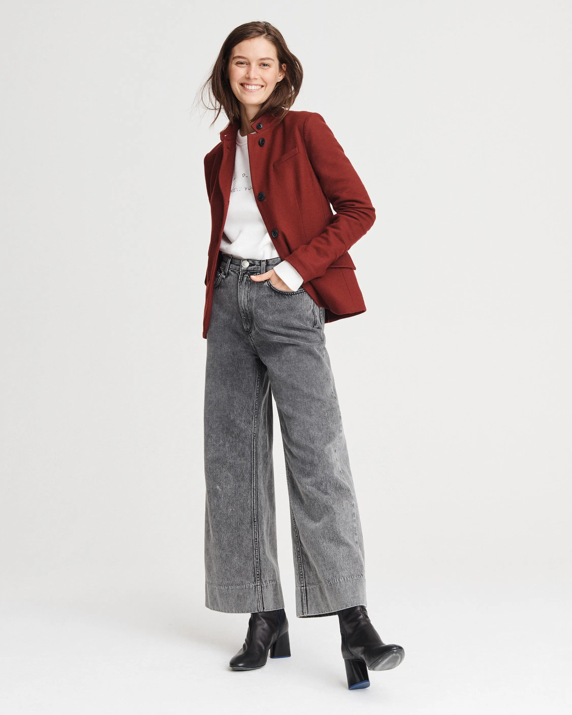 Rag & Bone Collection - Slade Blazer in Black Cherry