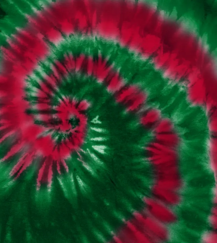 Red & Green Tie Dye Lounge Pants