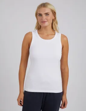 Rib Crew Tank - White