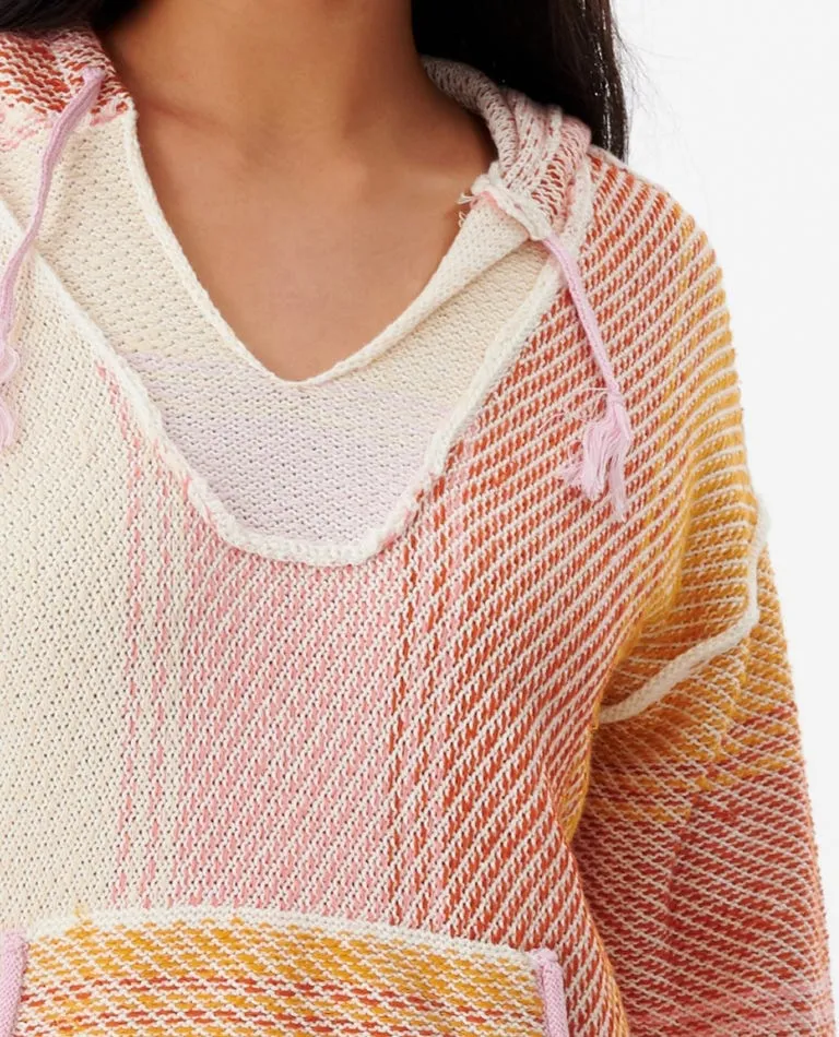 Rip Curl Glider Poncho Sweater-Pink