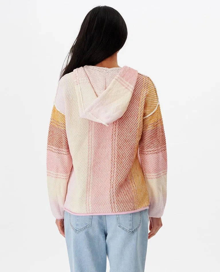 Rip Curl Glider Poncho Sweater-Pink