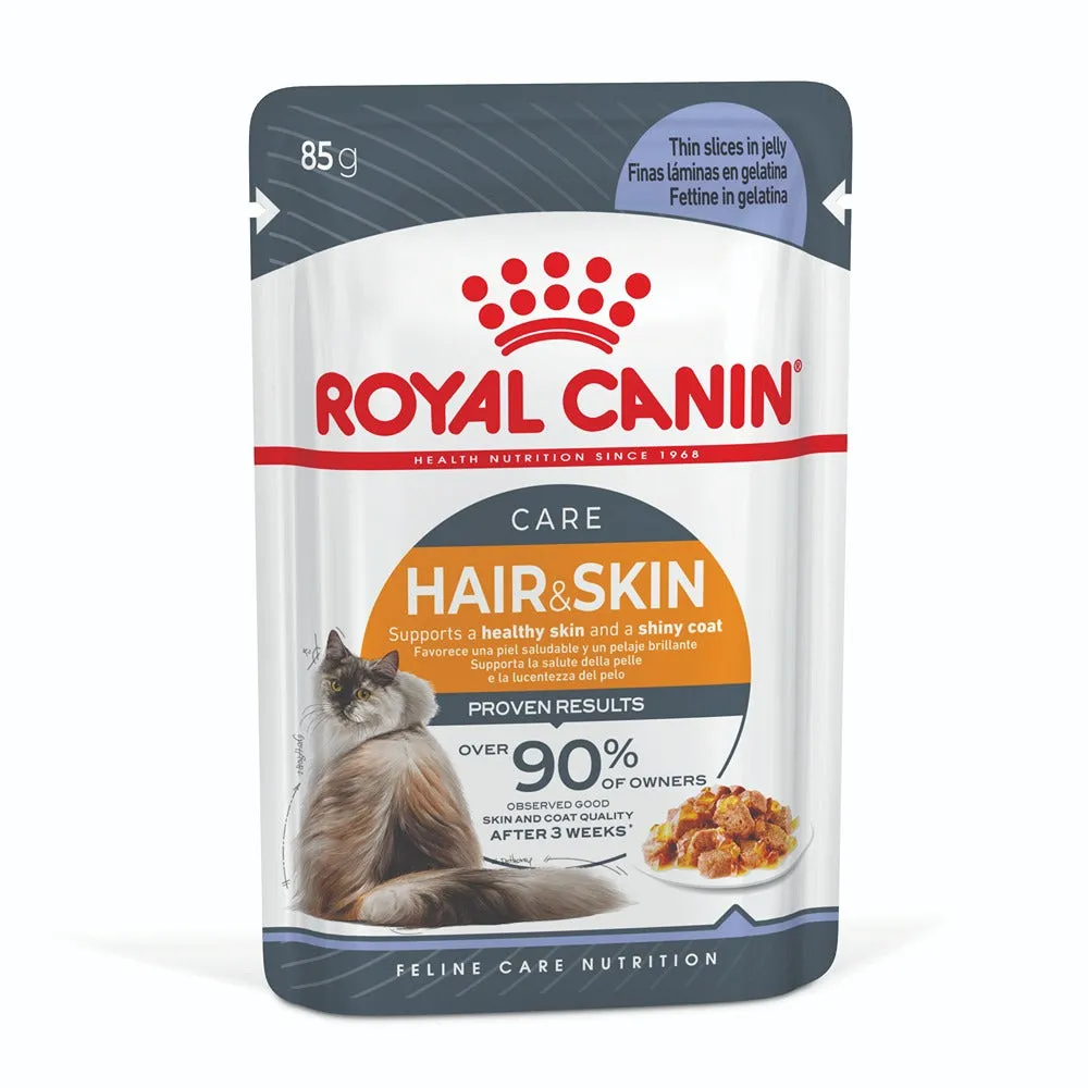 Royal Canin Hair & Skin Jelly Adult Wet Cat Food 85g