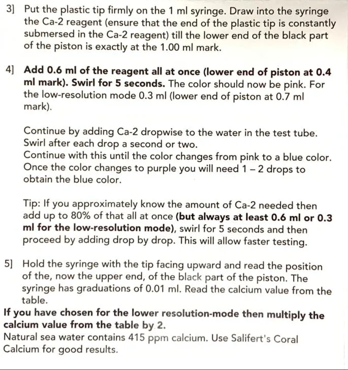 SALIFERT Calcium Profi Test kit for saltwater (Ca)