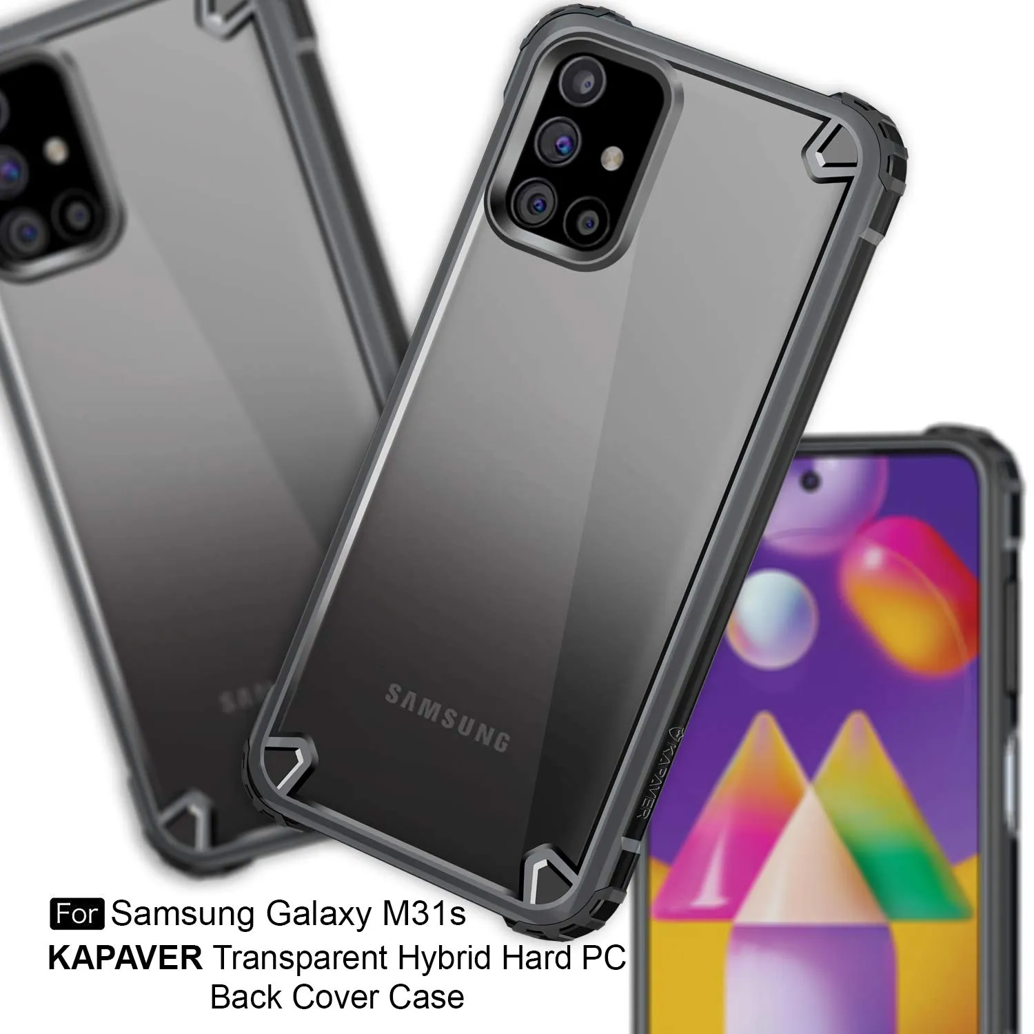 Samsung Galaxy M31S Back Cover Case | Impulse - Moon Gray