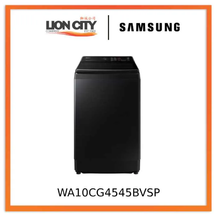 Samsung WA10CG4545BVSP 10kg Top Load Washing Machine with Ecobubble™, 3 Ticks