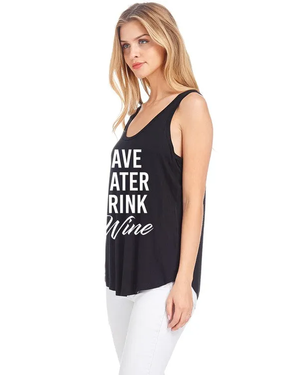 Save Water Drink Wyne Tank Top