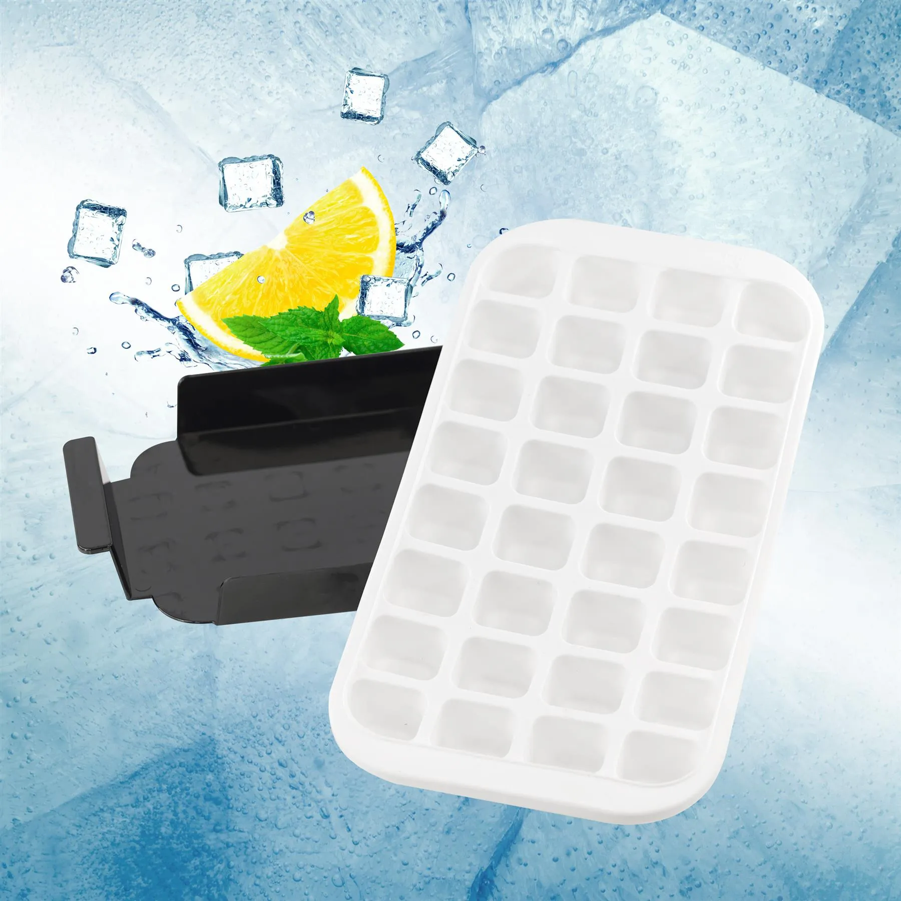 Silicone 32 Ice Cube Mould with Tray