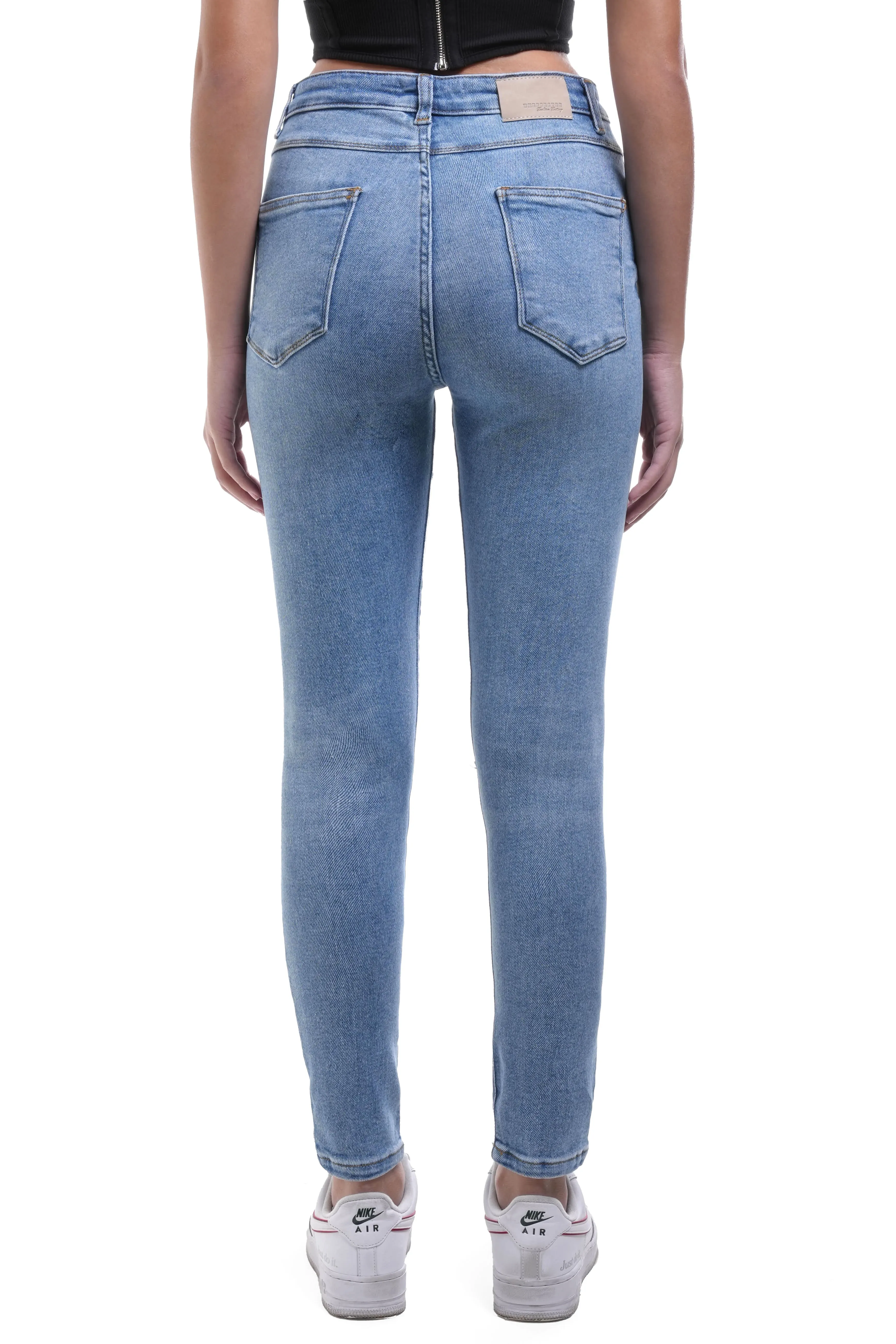 Skinny Ripped Light Blue Women Jeans