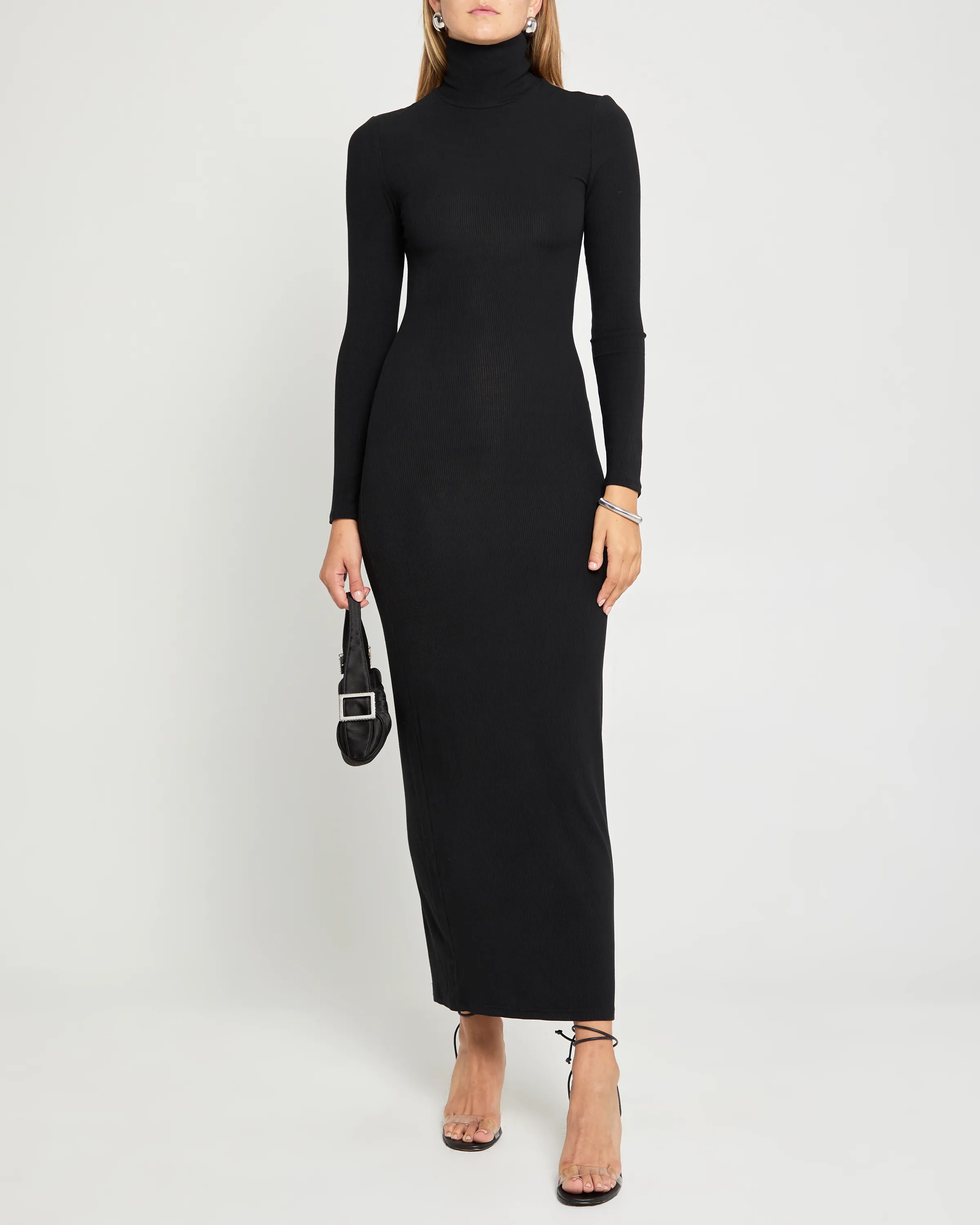 Soft Lounge Turtleneck Long Sleeve Dress