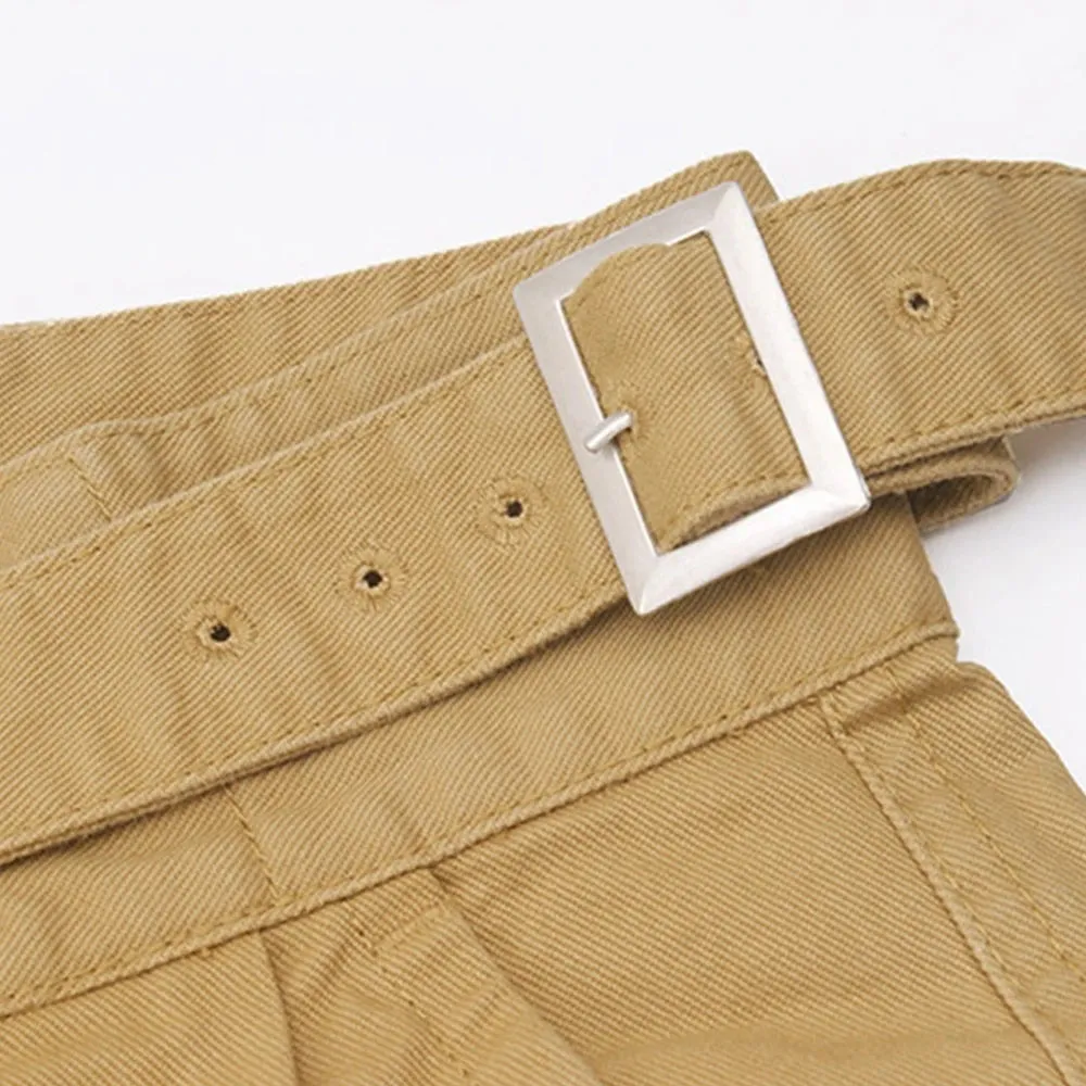 Solid Color Gurkha Pants - Safari Style Casual Trousers