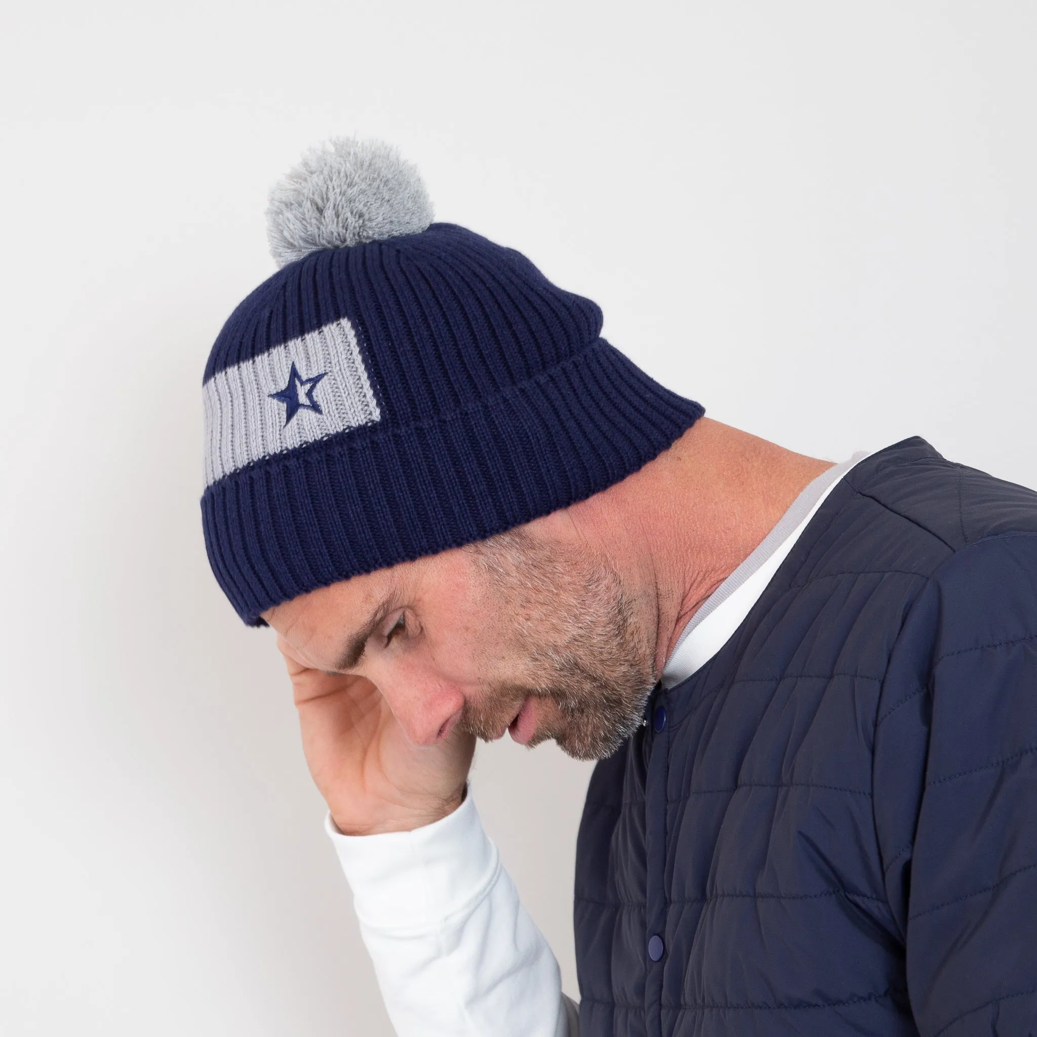 Sounder Chunky Bobble Hat - Deep Navy