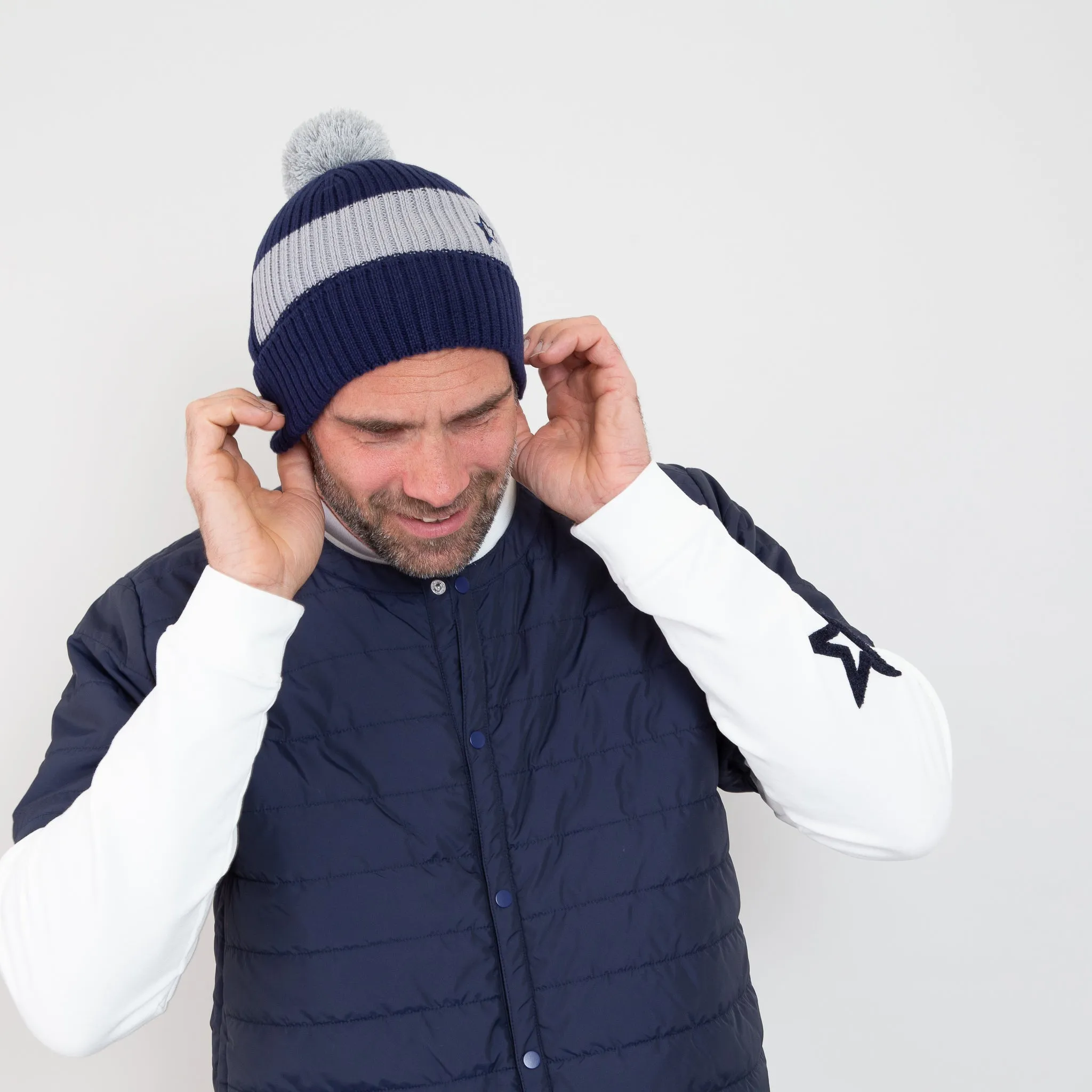 Sounder Chunky Bobble Hat - Deep Navy