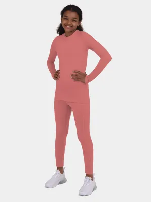 SuperThermal Compression Base Layer Top & Tights for Girls With Brushed Inner Fabric