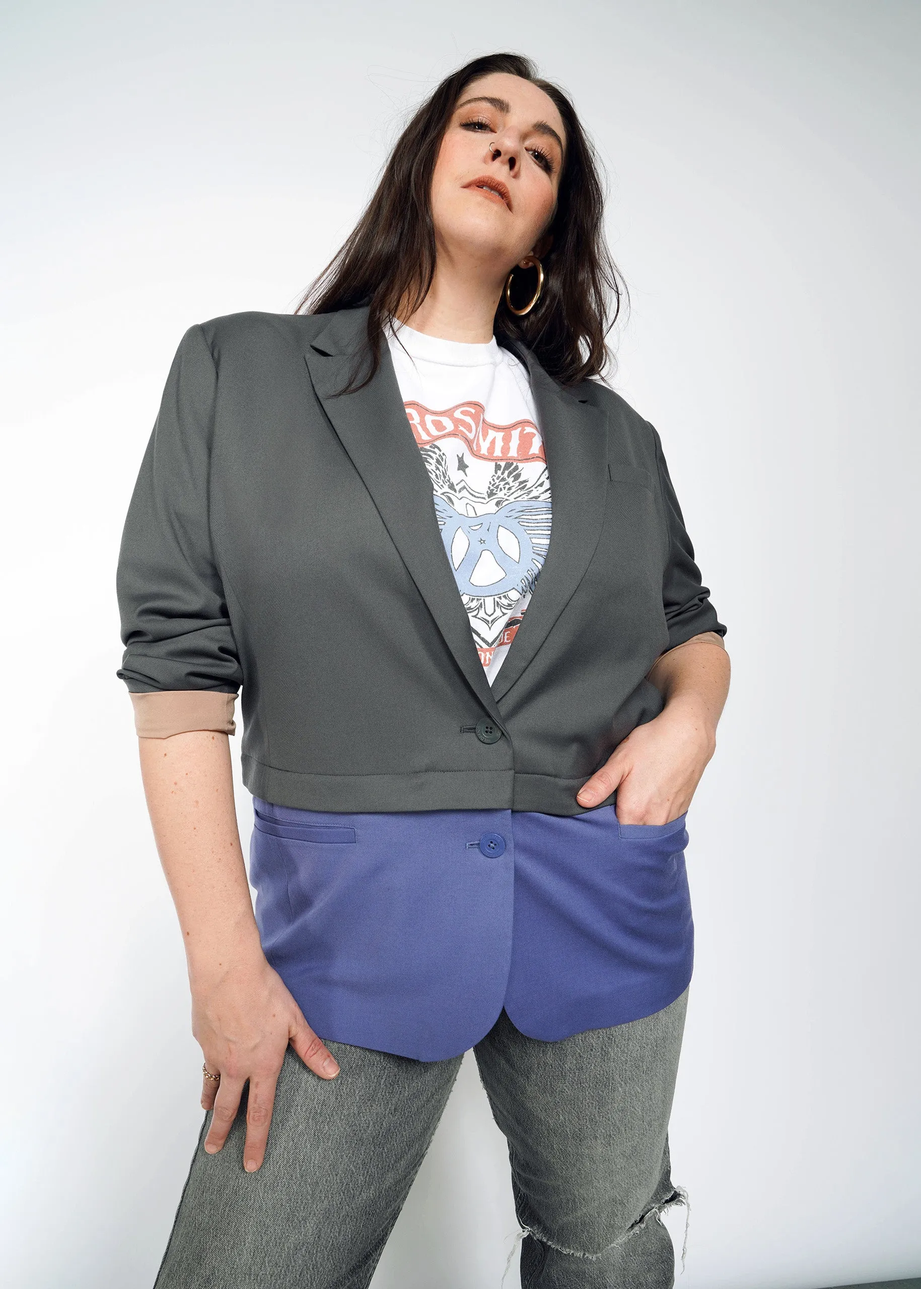 The Empower Cropped Convertible Blazer