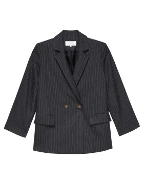 The Shlumpy Blazer. -- Gray Pin Stripe