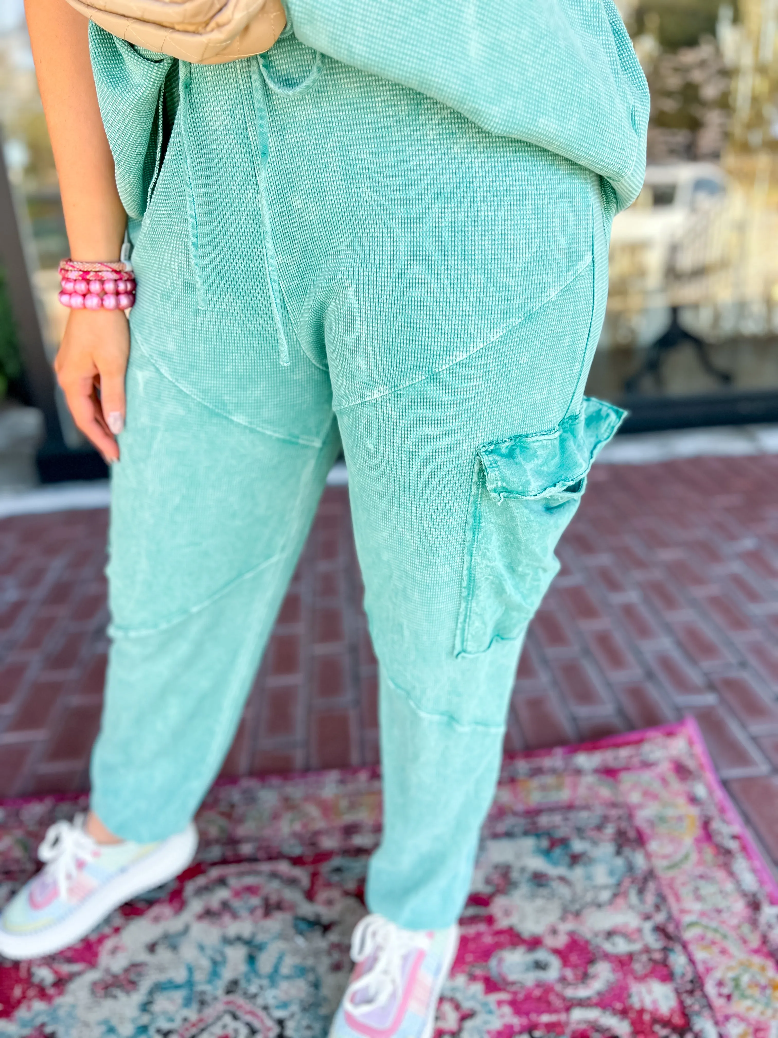 Thermal Jogger Pants-Jade Cream