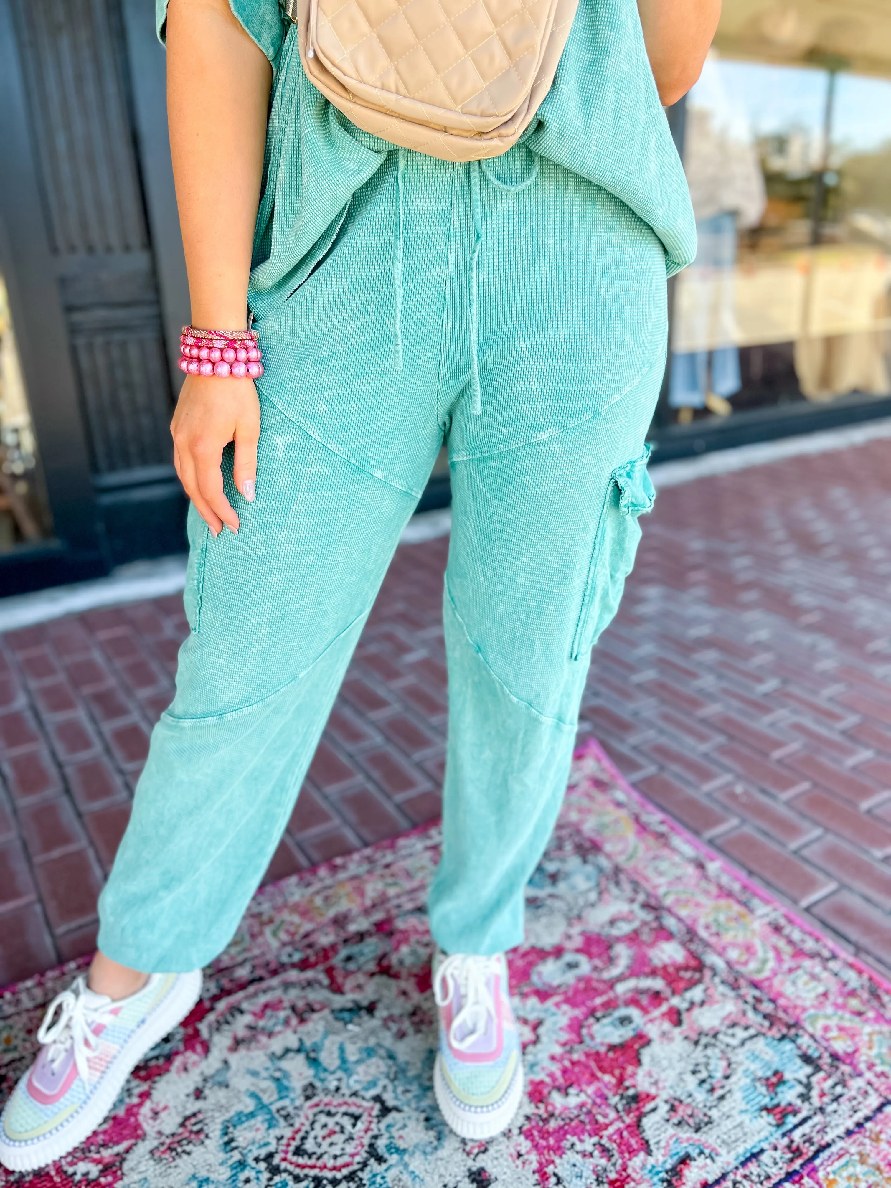 Thermal Jogger Pants-Jade Cream