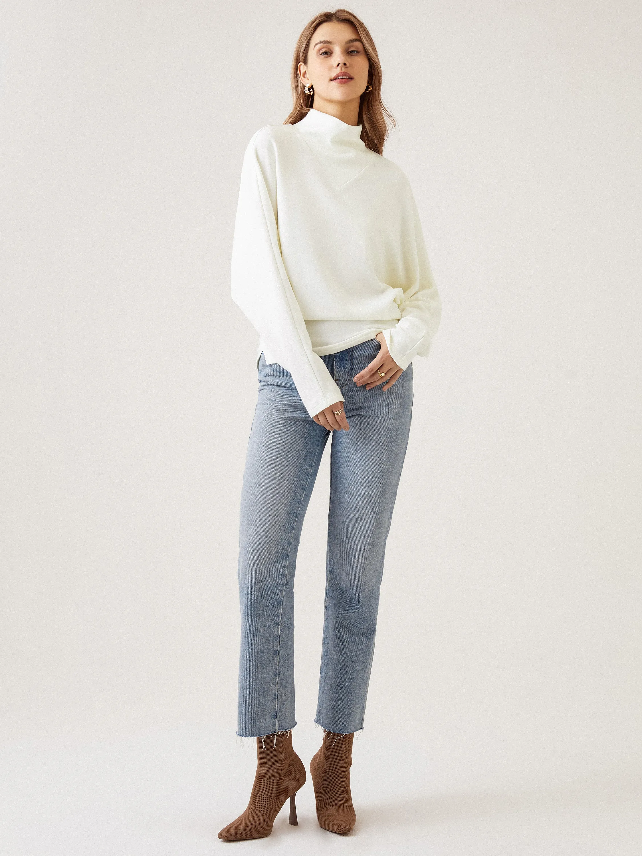 Turtleneck Dolman Top