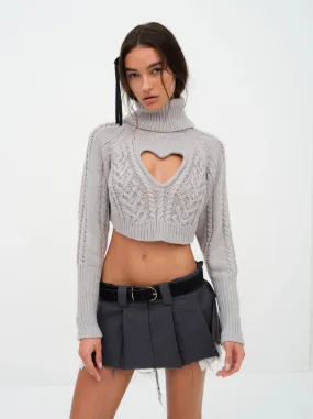 Vera Cropped Cut Out Sweater