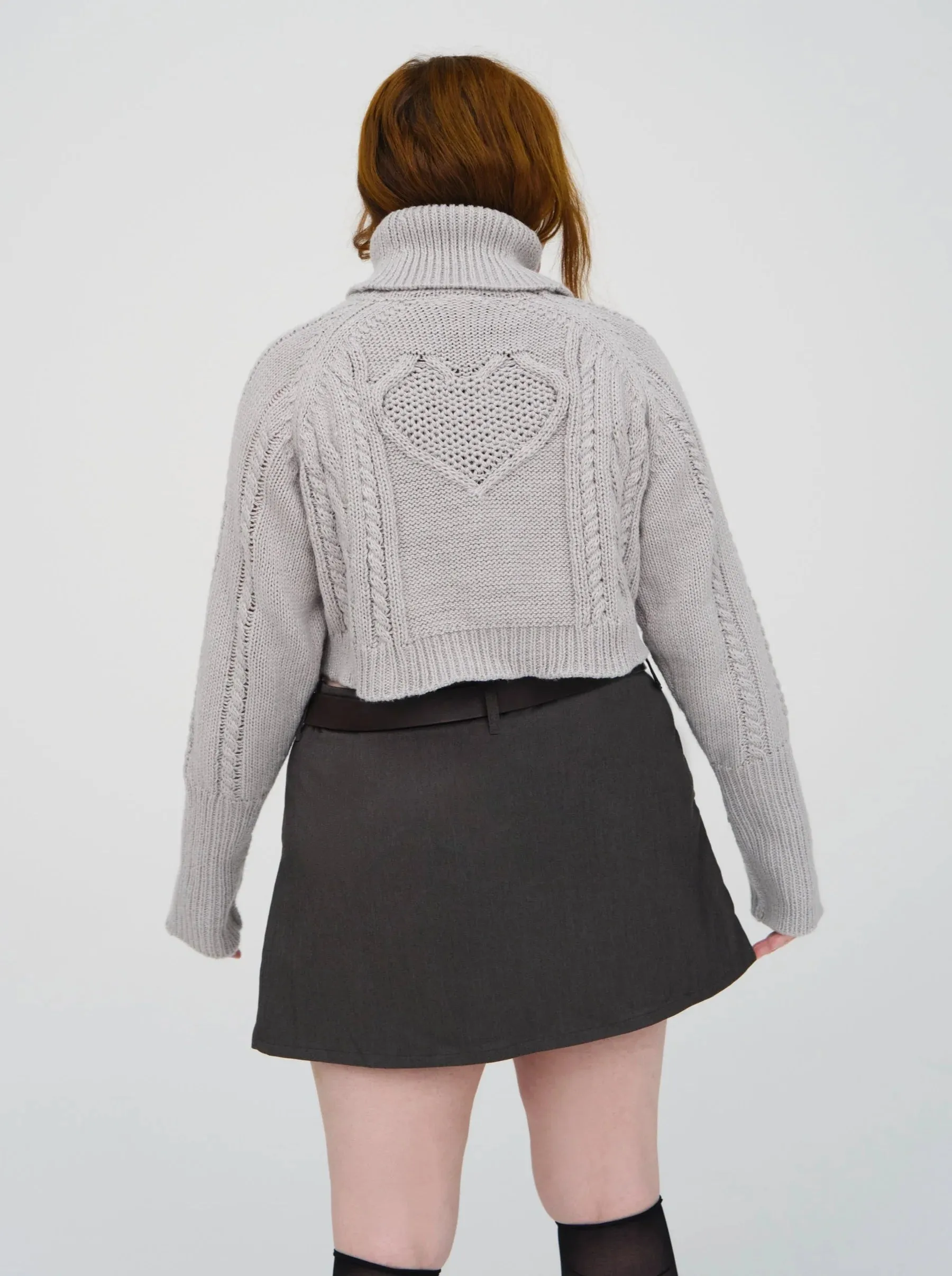 Vera Cropped Cut Out Sweater