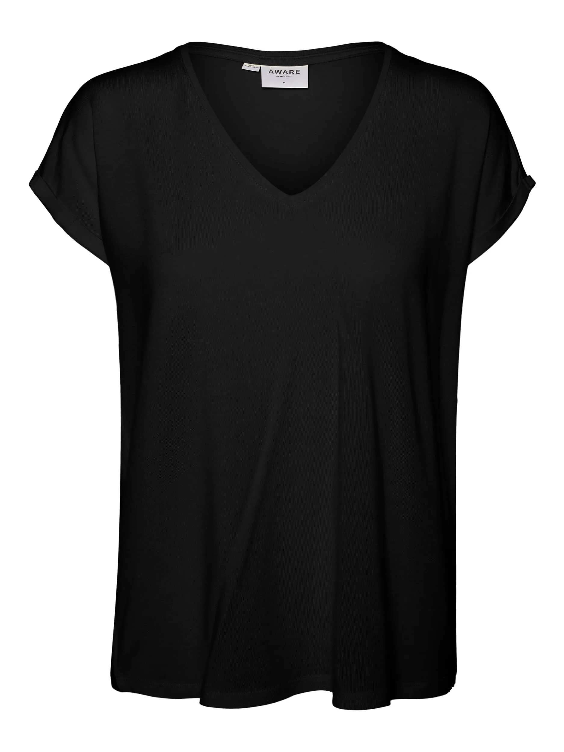 Vero Moda Curve Maya T-Shirt in Black