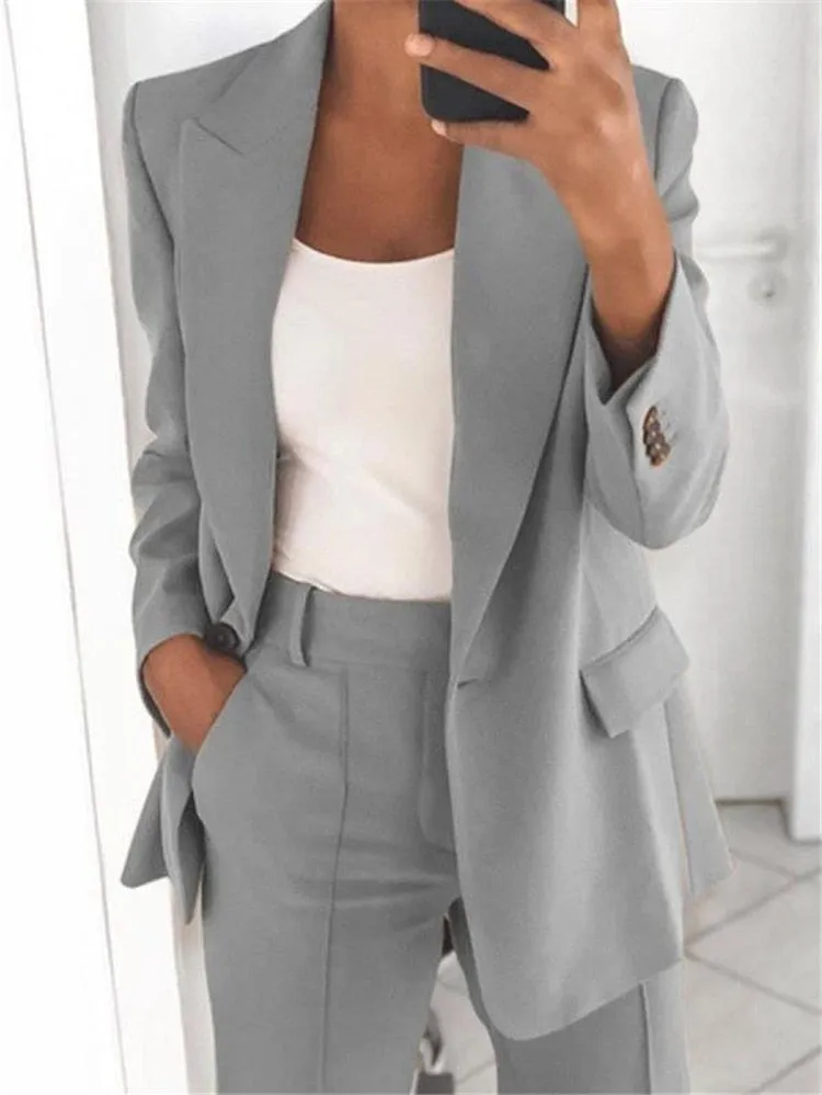 Wenkouban 2022 Spring Women's Blazer Coat Black Solid Loose Casual Elegant Blazers Female Fashion Formal Office Large Size Ladies Clothing