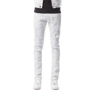 WhiteSkinny Jeans with Rips