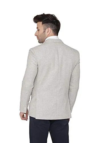 WINTAGE Men's Tweed Casual and Festive Blazer Coat Jacket : Silver