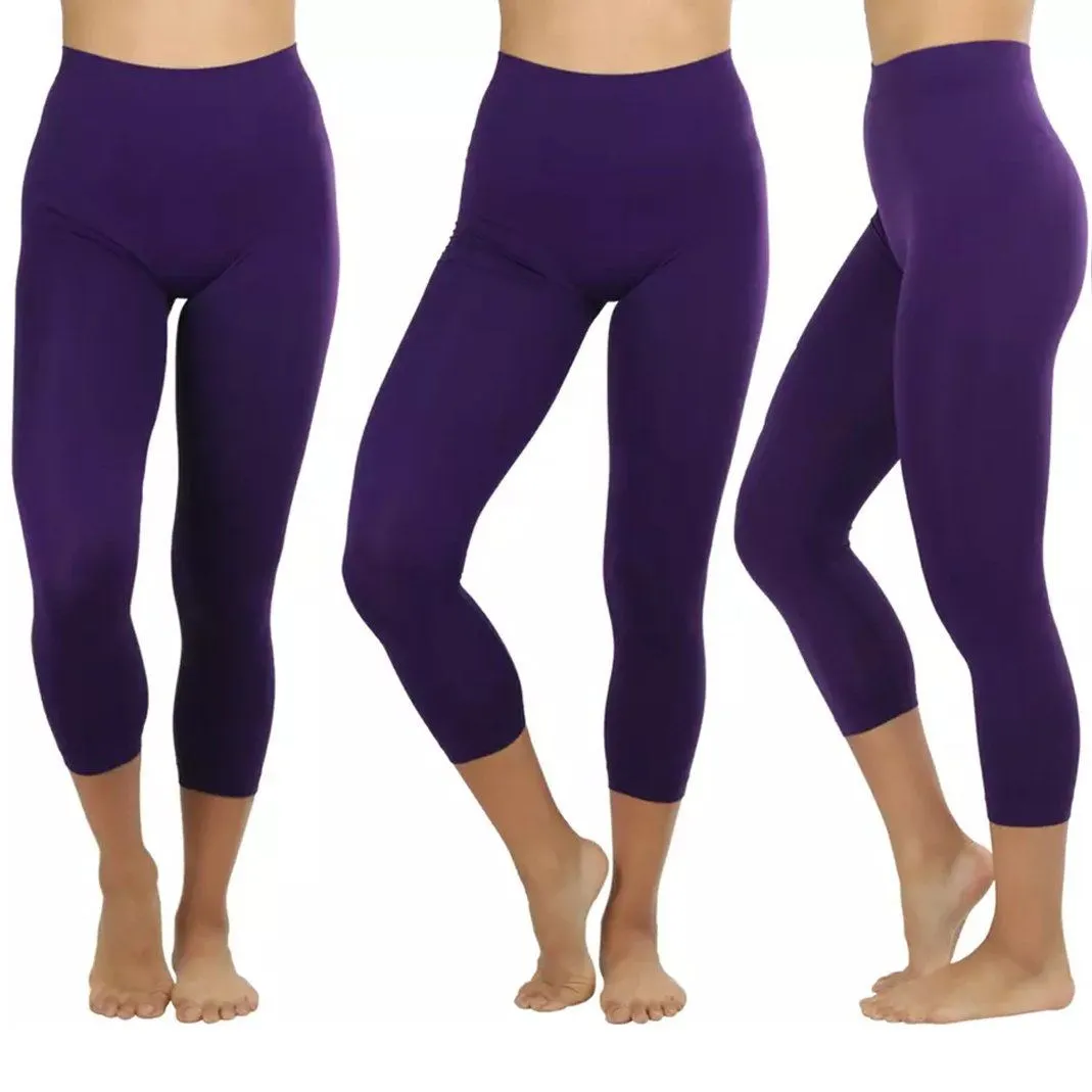 Women's Capri Seamless Lightweight Stretch Leggings