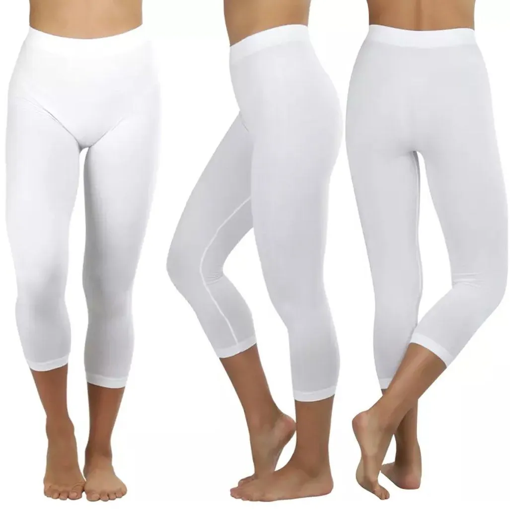 Women's Capri Seamless Lightweight Stretch Leggings