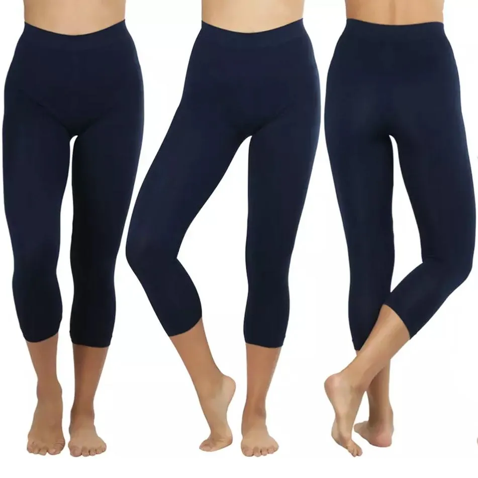 Women's Capri Seamless Lightweight Stretch Leggings