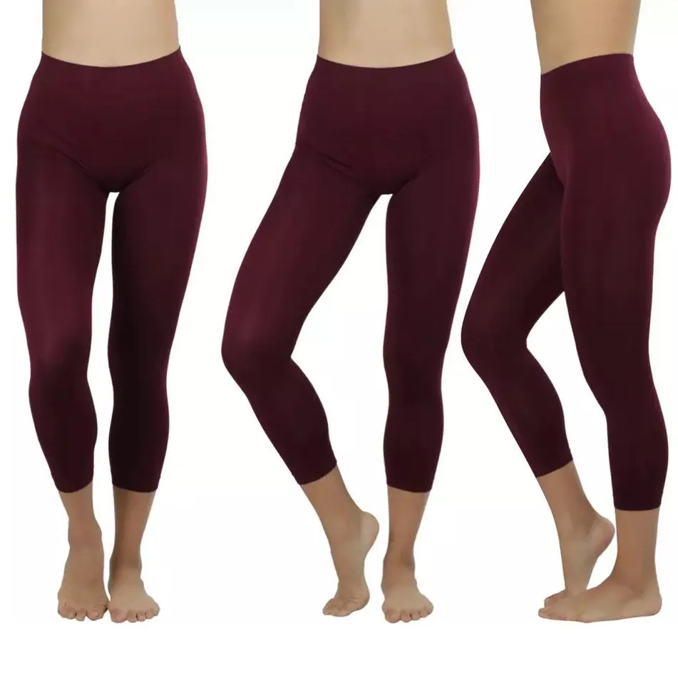 Women's Capri Seamless Lightweight Stretch Leggings