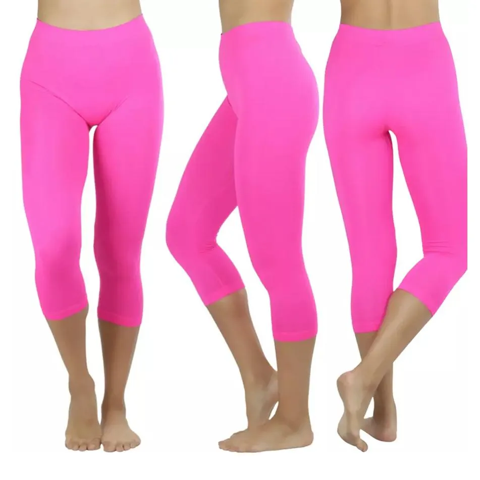 Women's Capri Seamless Lightweight Stretch Leggings