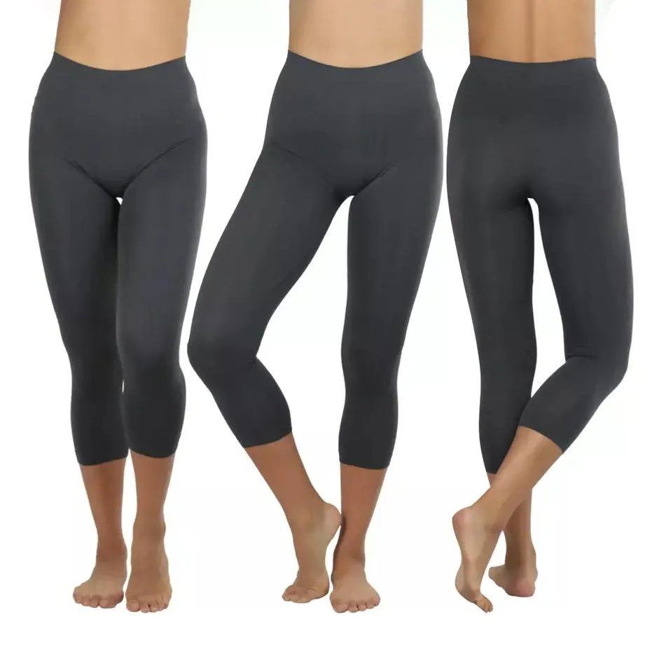 Women's Capri Seamless Lightweight Stretch Leggings