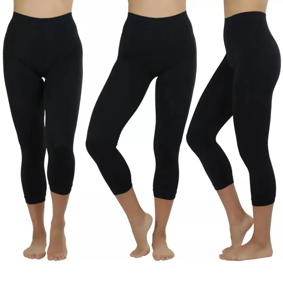 Women's Capri Seamless Lightweight Stretch Leggings