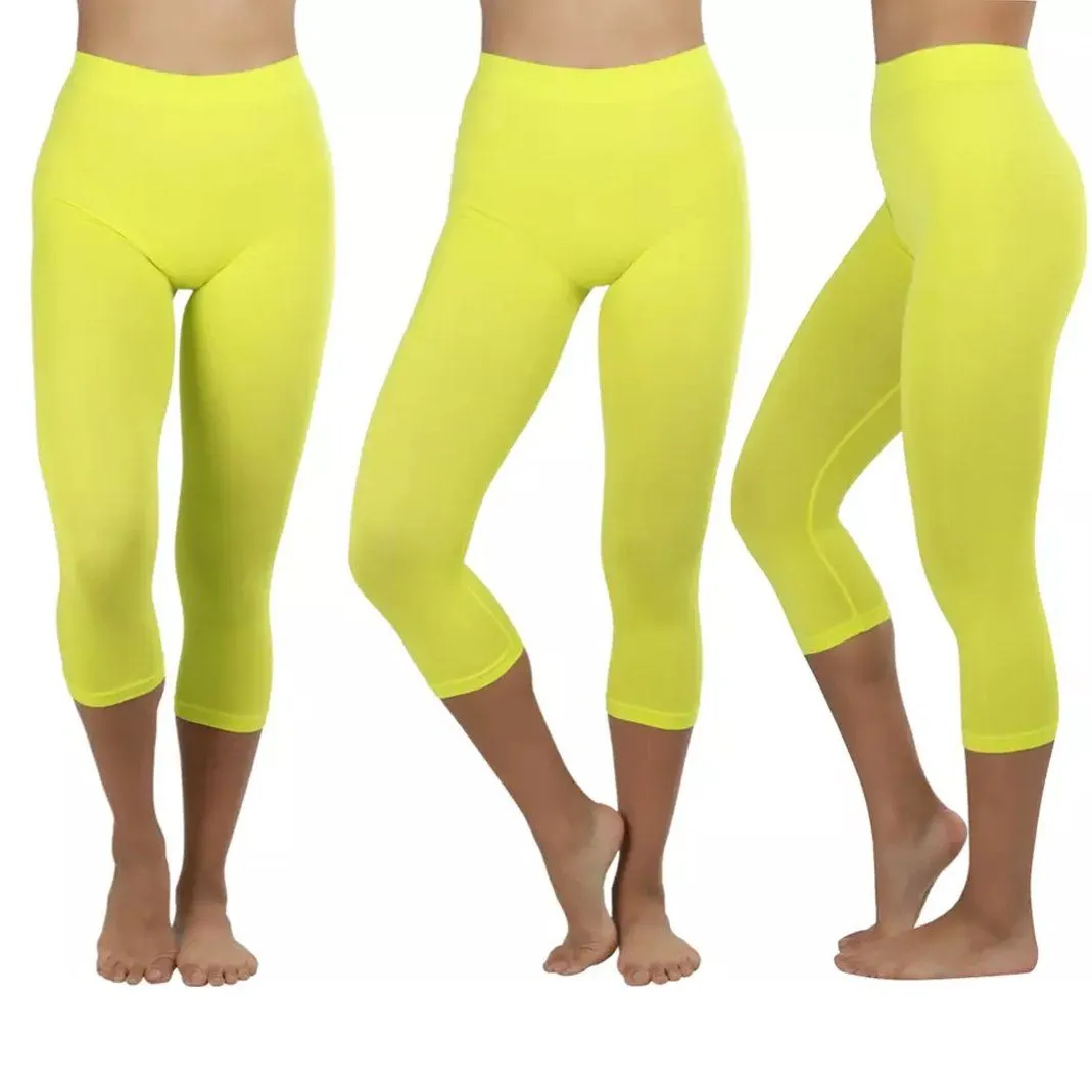 Women's Capri Seamless Lightweight Stretch Leggings