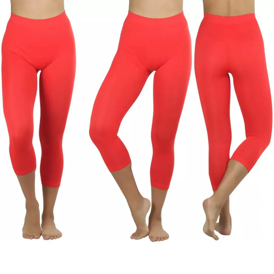 Women's Capri Seamless Lightweight Stretch Leggings