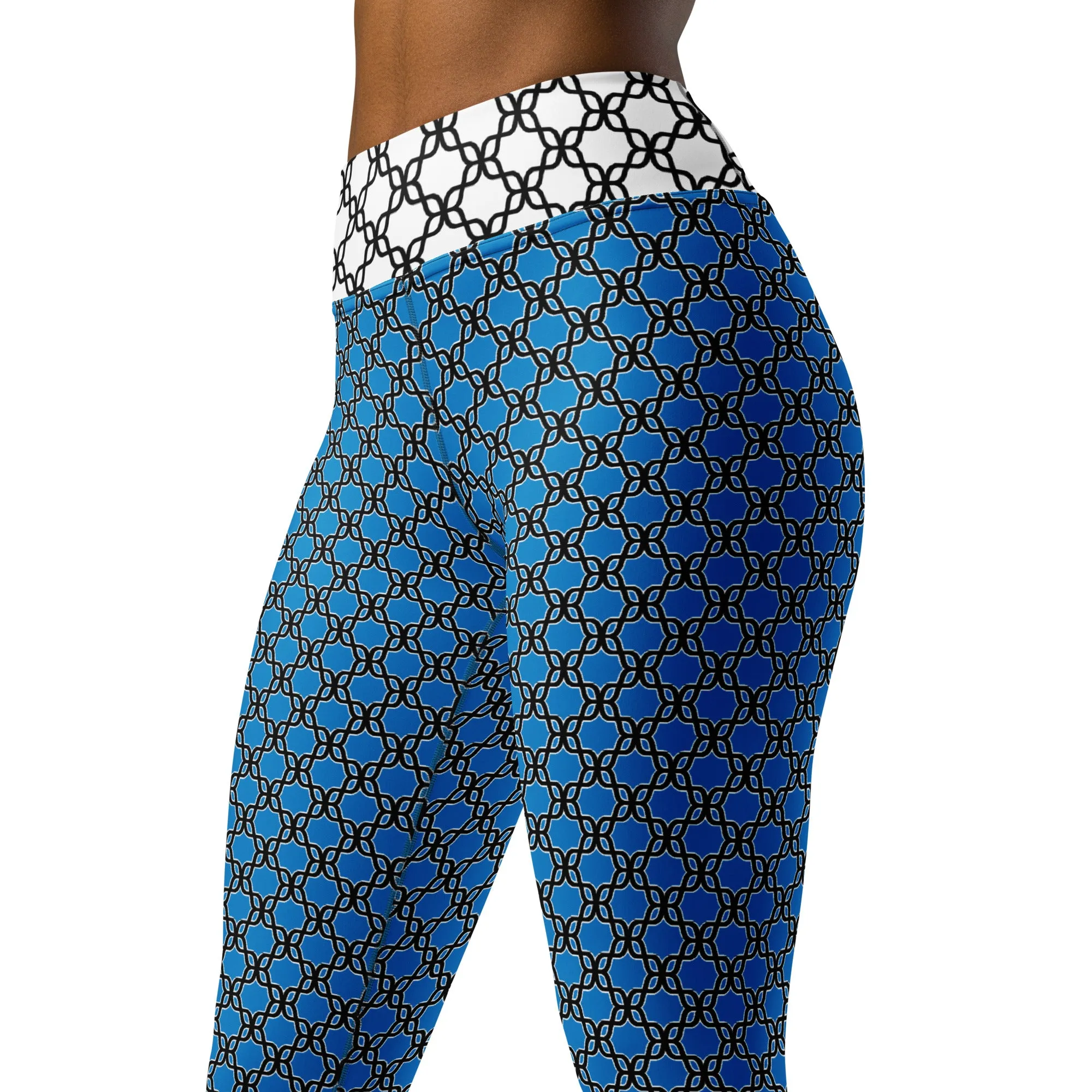 Yoga Leggings Aqua Chain