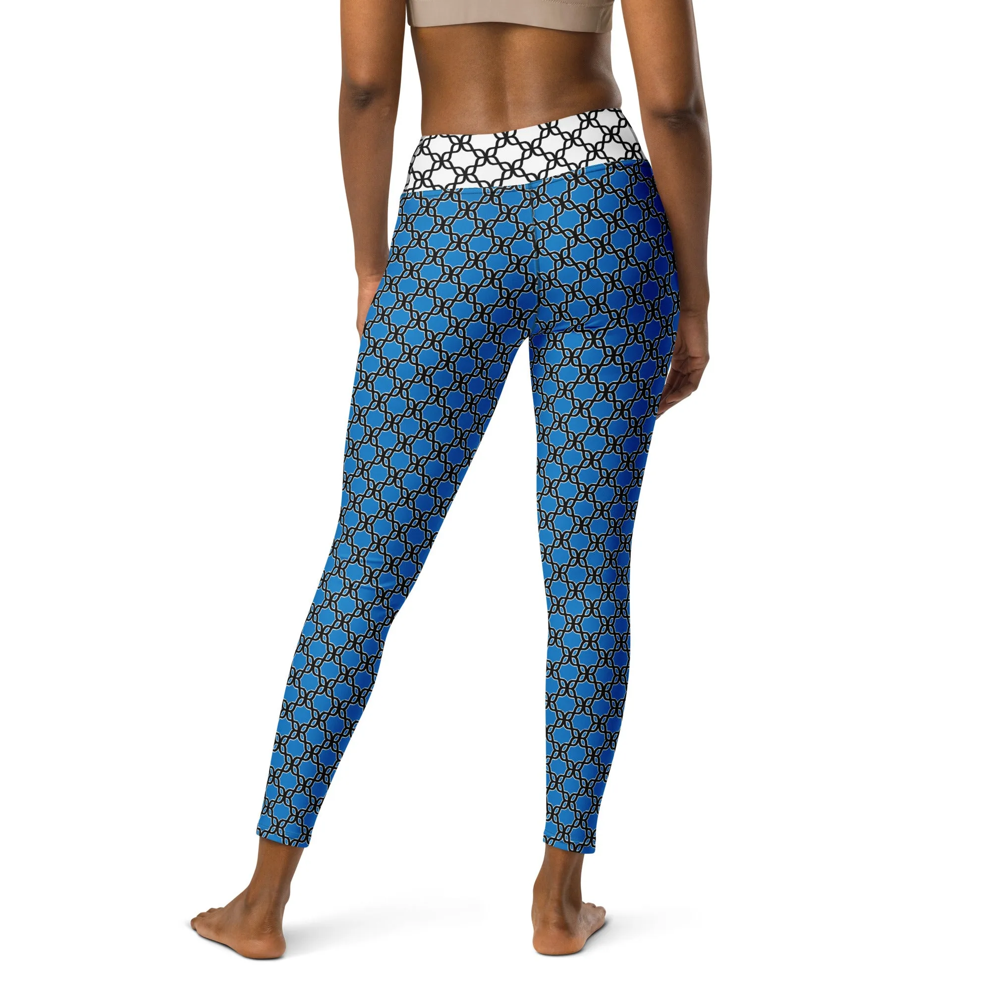 Yoga Leggings Aqua Chain