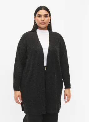 Zizzi Sunny Cardigan in Dark Grey