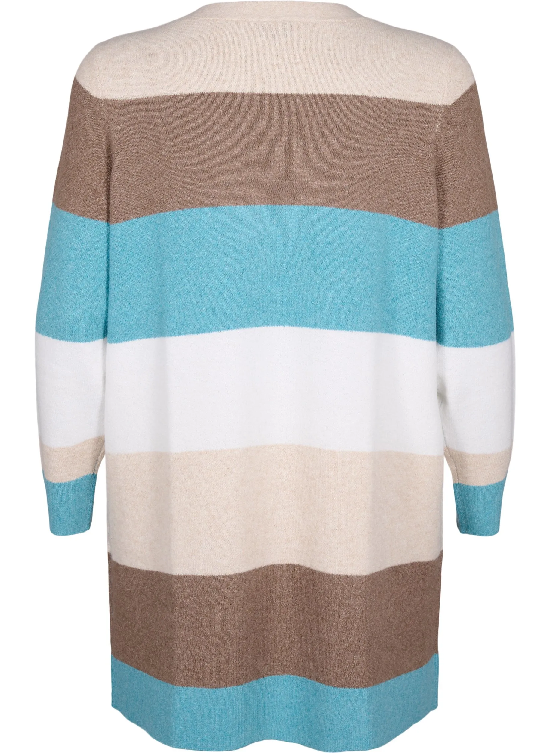 Zizzi Sunny Striped Cardigan in Blue